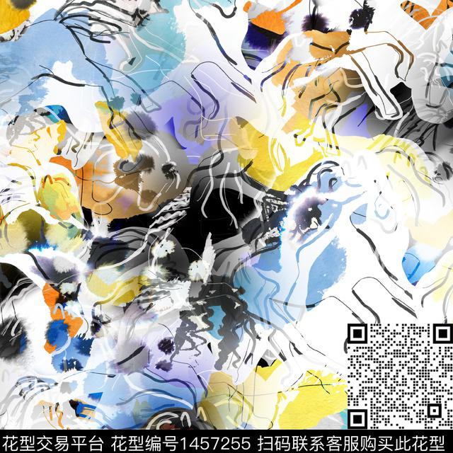 水彩肌理炫彩数码印花华亿平台下载（图片编号: 1457255） - 瓦栏（Walan）