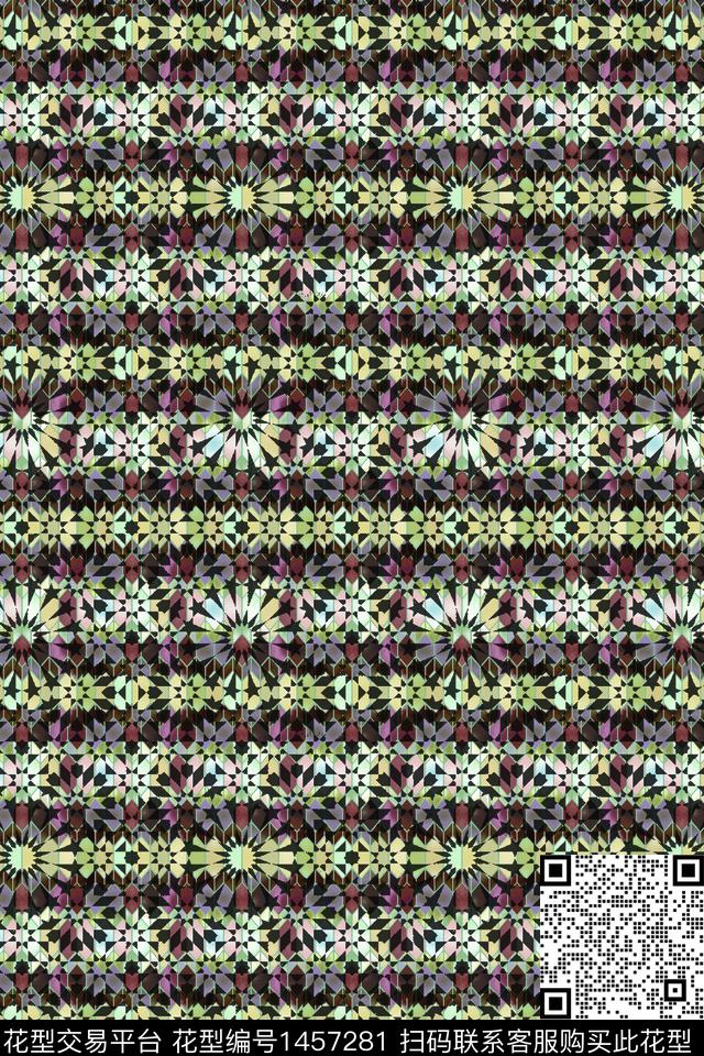 几何肌理简约传统印花华亿平台下载（图片编号: 1457281） - 瓦栏（Walan）