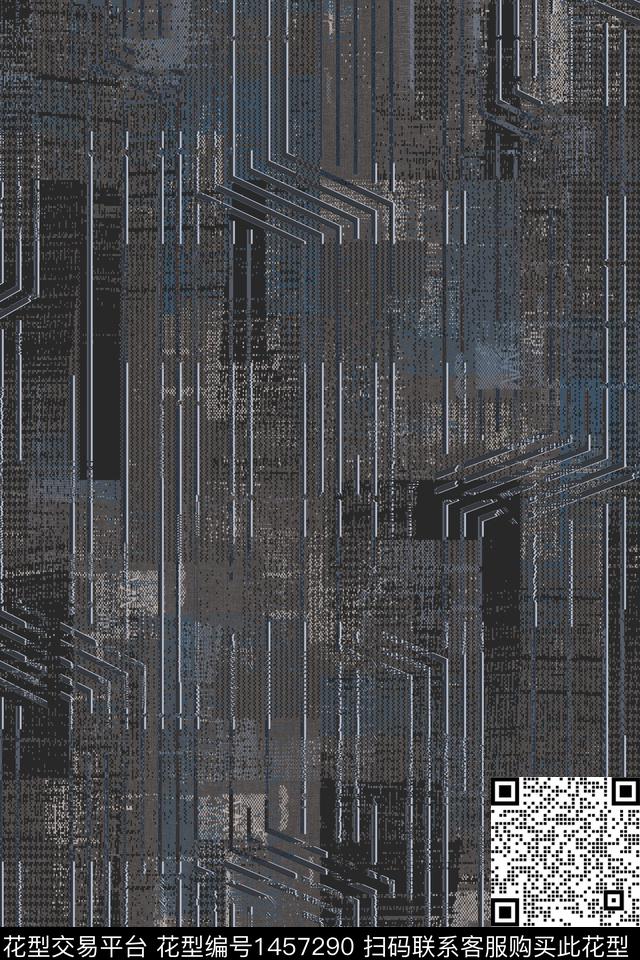 纹理男装条纹数码印花华亿平台下载（图片编号: 1457290） - 瓦栏（Walan）