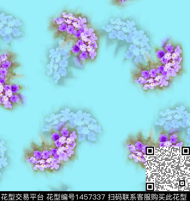花卉淑女清雅数码印花华亿平台下载（图片编号: 1457337） - 瓦栏（Walan）