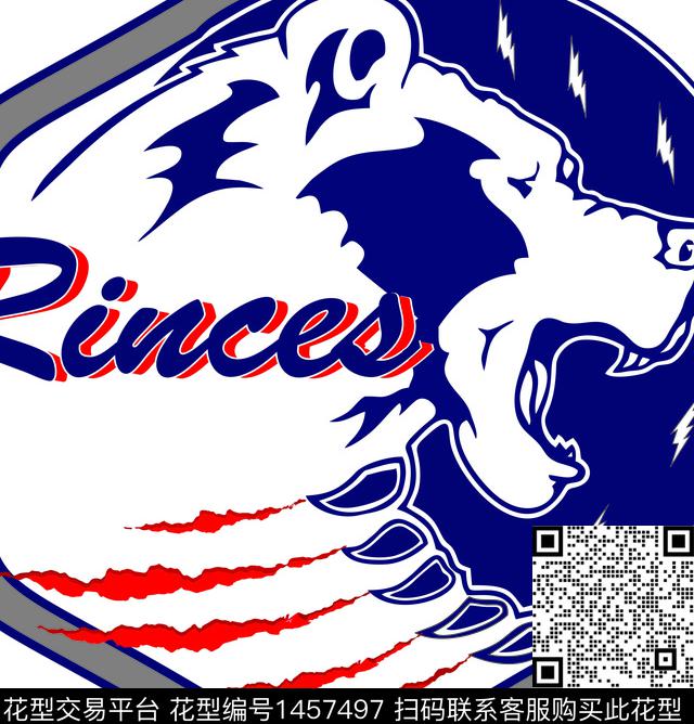 字母定位花男装传统印花华亿平台下载（图片编号: 1457497） - 瓦栏（Walan）