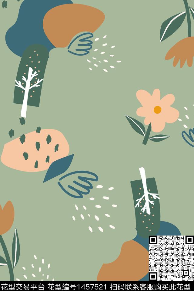 时尚审年轻女性数码印花华亿平台下载（图片编号: 1457521） - 瓦栏（Walan）