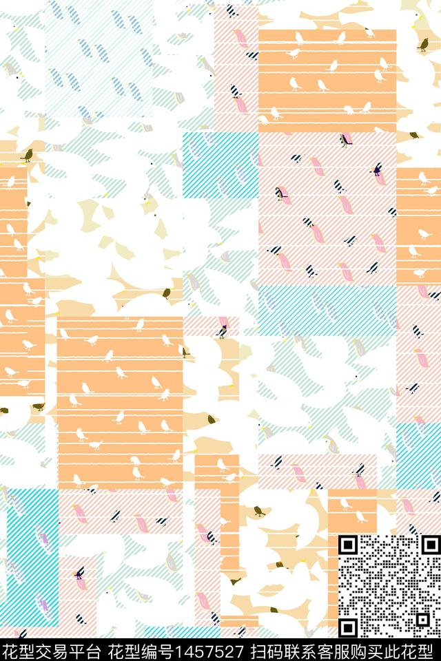 几何民族风大牌风数码印花华亿平台下载（图片编号: 1457527） - 瓦栏（Walan）