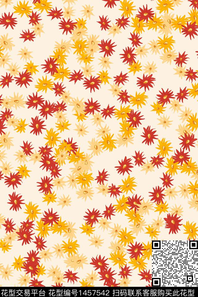 女装花卉大牌风数码印花华亿平台下载（图片编号: 1457542） - 瓦栏（Walan）