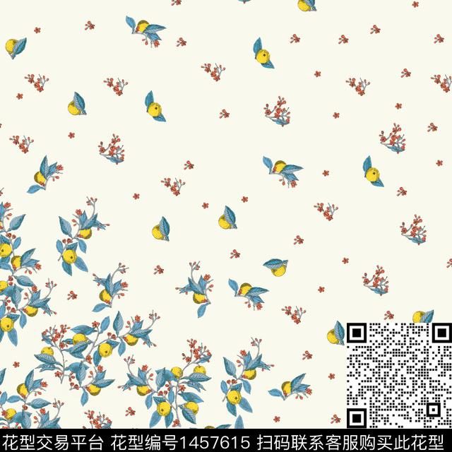 花卉大牌风植物数码印花华亿平台下载（图片编号: 1457615） - 瓦栏（Walan）