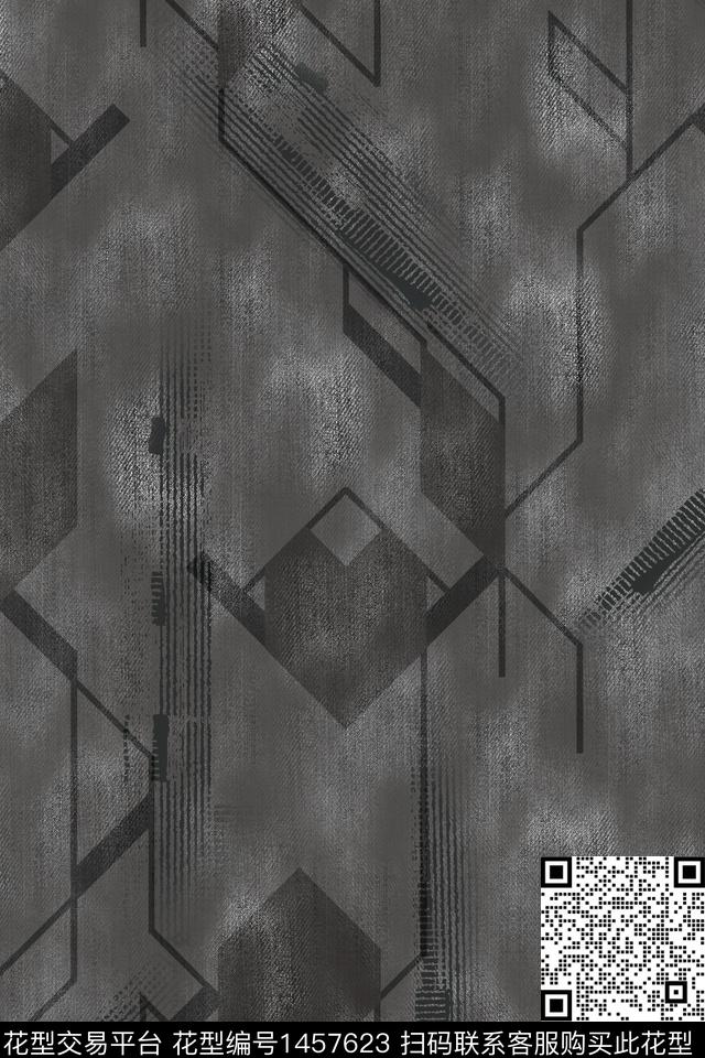 几何底纹男装数码印花华亿平台下载（图片编号: 1457623） - 瓦栏（Walan）