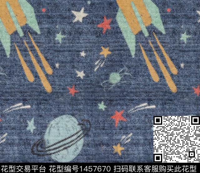 玩具涂鸦火箭数码印花华亿平台下载（图片编号: 1457670） - 瓦栏（Walan）