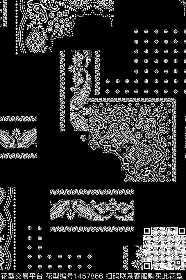 几何时尚女装数码印花华亿平台下载（图片编号: 1457866） - 瓦栏（Walan）