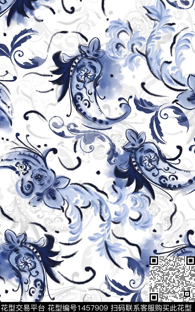 中国风抽象年轻女性传统印花华亿平台下载（图片编号: 1457909） - 瓦栏（Walan）