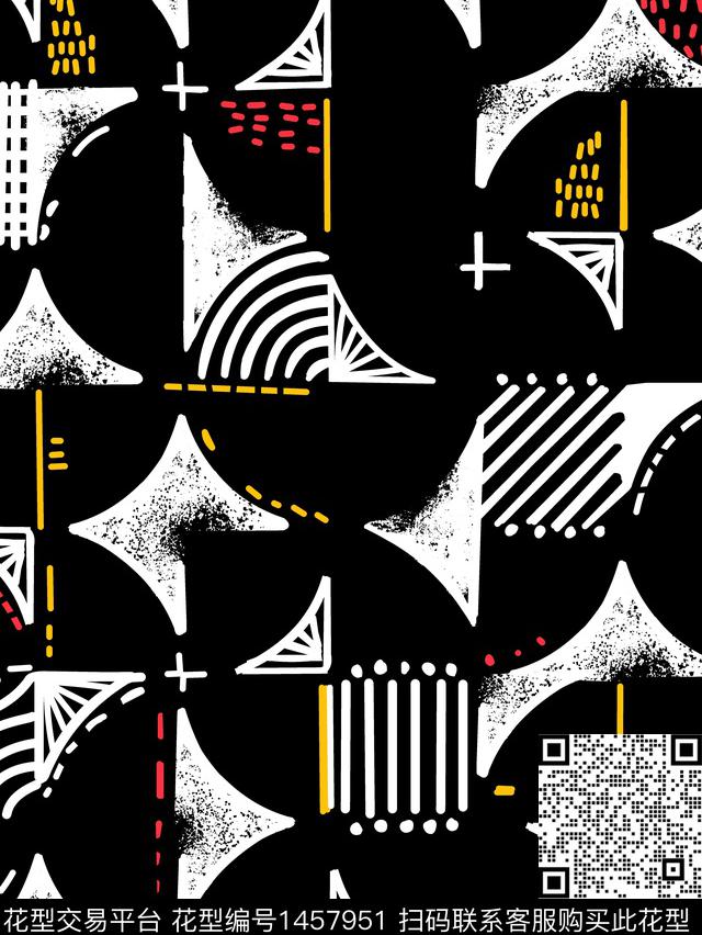 几何女装男装传统印花华亿平台下载（图片编号: 1457951） - 瓦栏（Walan）