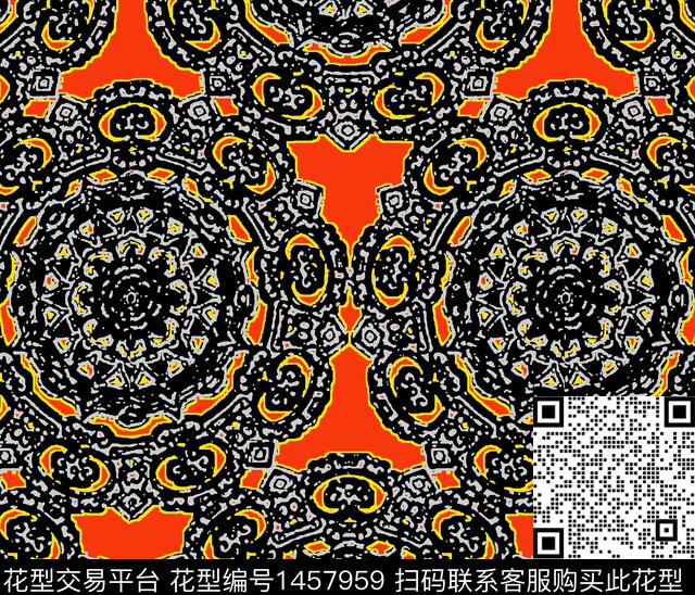 女装佩斯利古典花纹传统印花华亿平台下载（图片编号: 1457959） - 瓦栏（Walan）