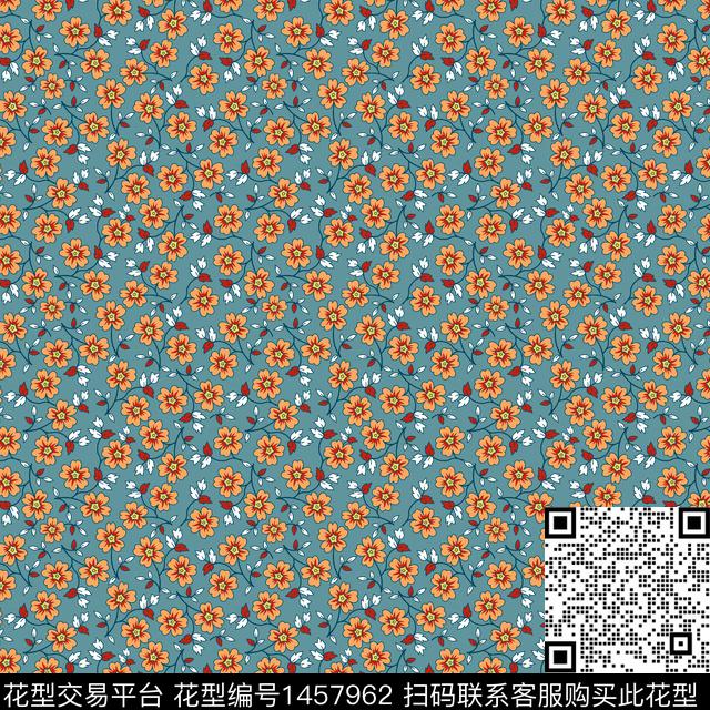 数码华亿平台花卉小碎花数码印花华亿平台下载（图片编号: 1457962） - 瓦栏（Walan）