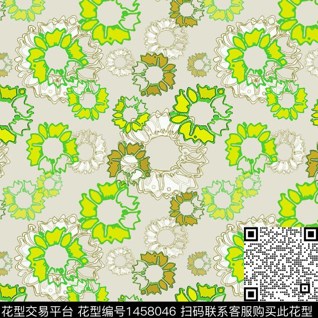 花卉大牌风小碎花传统印花华亿平台下载（图片编号: 1458046） - 瓦栏（Walan）