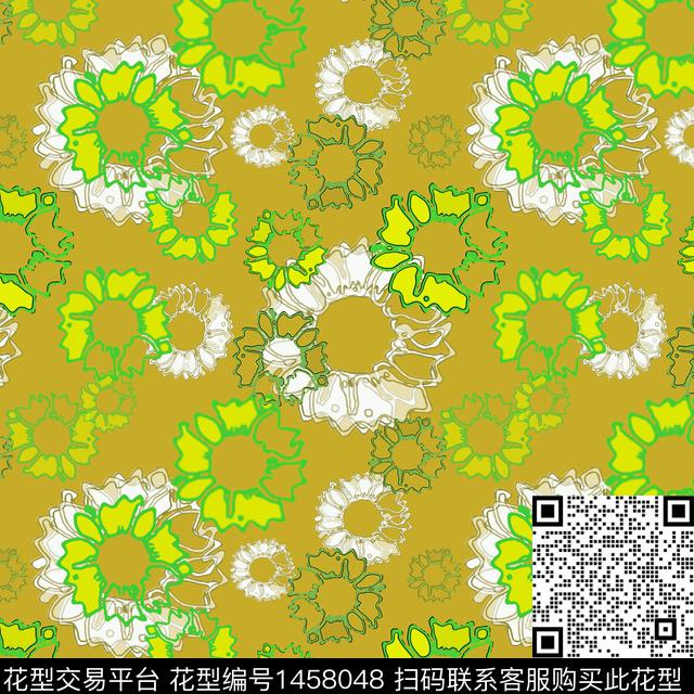 花卉大牌风小碎花传统印花华亿平台下载（图片编号: 1458048） - 瓦栏（Walan）