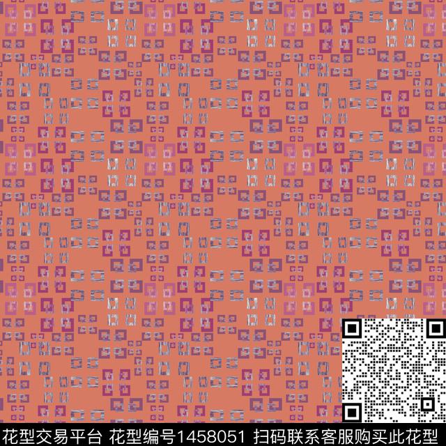 几何格子大牌风传统印花华亿平台下载（图片编号: 1458051） - 瓦栏（Walan）