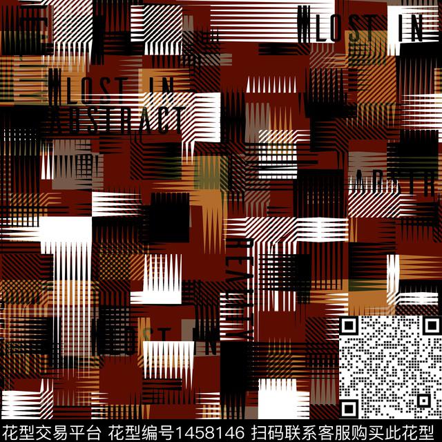 几何炫彩字母数码印花华亿平台下载（图片编号: 1458146） - 瓦栏（Walan）