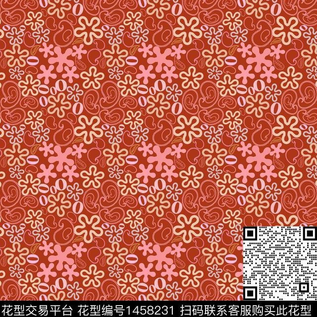 花卉大牌风小碎花传统印花华亿平台下载（图片编号: 1458231） - 瓦栏（Walan）