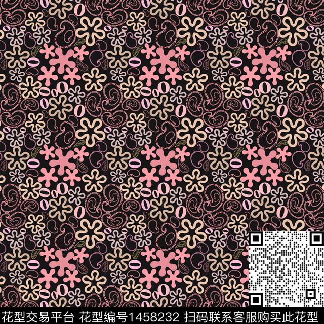 花卉大牌风小碎花传统印花华亿平台下载（图片编号: 1458232） - 瓦栏（Walan）