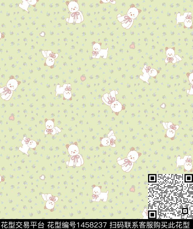 几何绿植树叶花卉数码印花华亿平台下载（图片编号: 1458237） - 瓦栏（Walan）