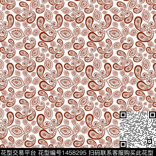 花卉小碎花佩斯利图案传统印花华亿平台下载（图片编号: 1458295） - 瓦栏（Walan）