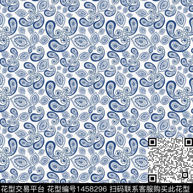 花卉小碎花佩斯利图案传统印花华亿平台下载（图片编号: 1458296） - 瓦栏（Walan）
