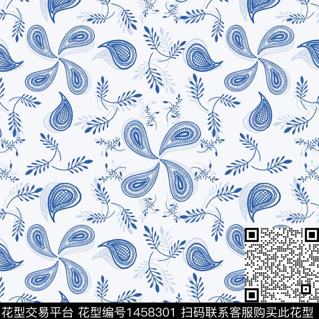 花卉大牌风小碎花传统印花华亿平台下载（图片编号: 1458301） - 瓦栏（Walan）