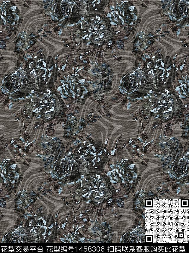 佩斯利花卉大牌风数码印花华亿平台下载（图片编号: 1458306） - 瓦栏（Walan）