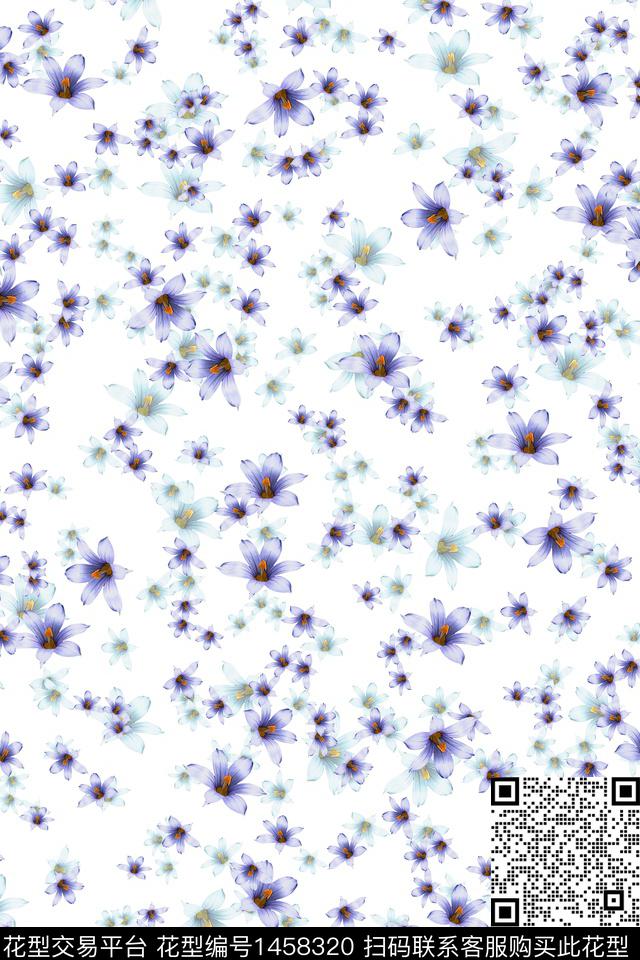 绿植树叶水彩大牌风数码印花华亿平台下载（图片编号: 1458320） - 瓦栏（Walan）