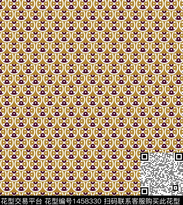 几何大牌风小碎花传统印花华亿平台下载（图片编号: 1458330） - 瓦栏（Walan）