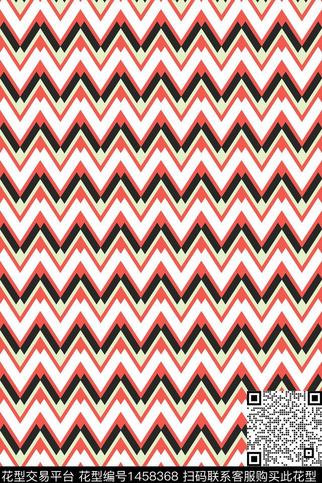 年轻女性线条大牌风传统印花华亿平台下载（图片编号: 1458368） - 瓦栏（Walan）