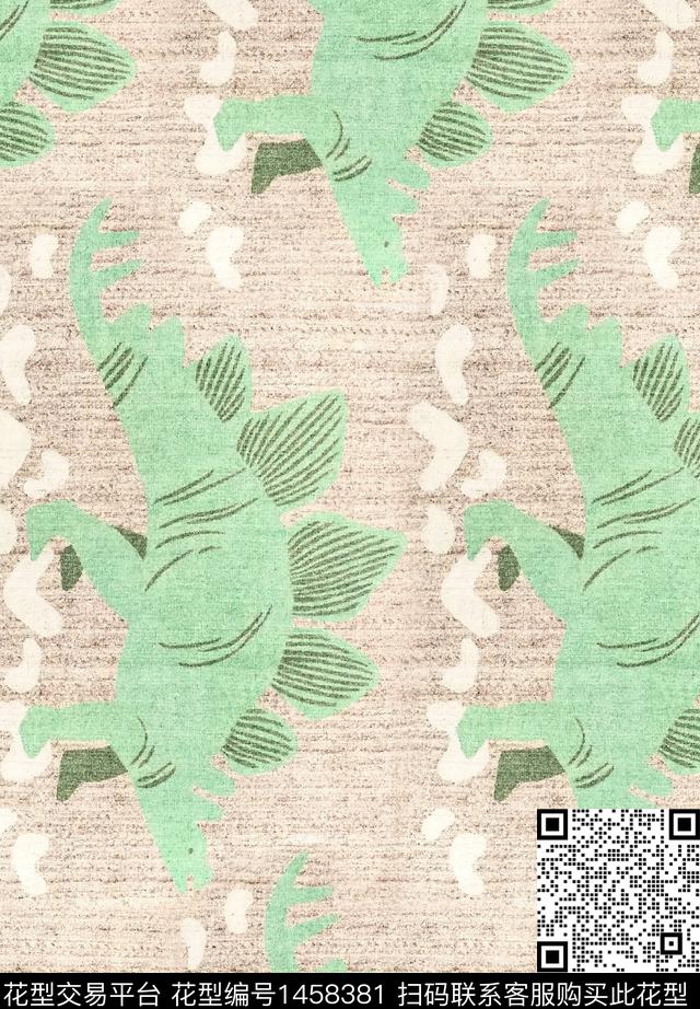 童装恐龙可爱数码印花华亿平台下载（图片编号: 1458381） - 瓦栏（Walan）