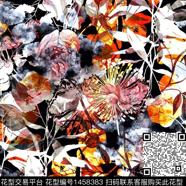 趋势华亿平台扎染华亿平台大牌风数码印花华亿平台下载（图片编号: 1458383） - 瓦栏（Walan）