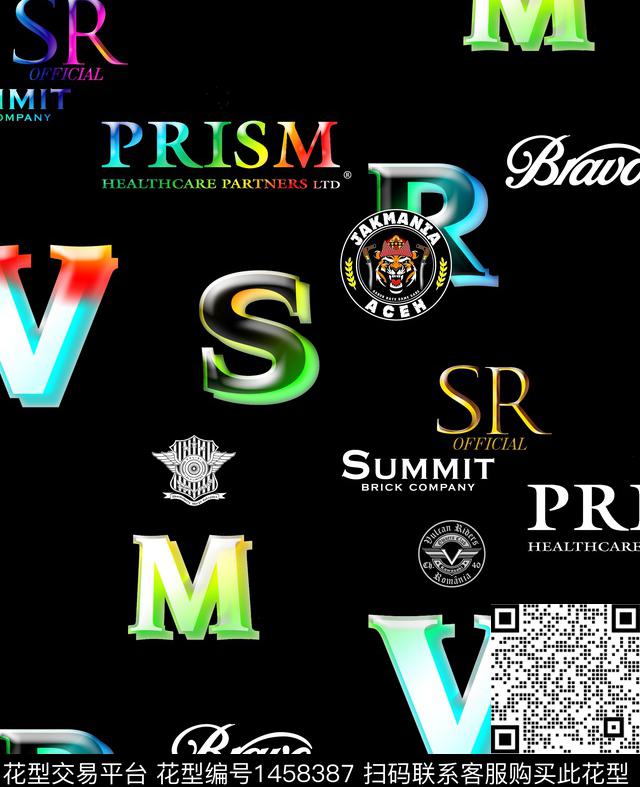 动物头字母老虎数码印花华亿平台下载（图片编号: 1458387） - 瓦栏（Walan）