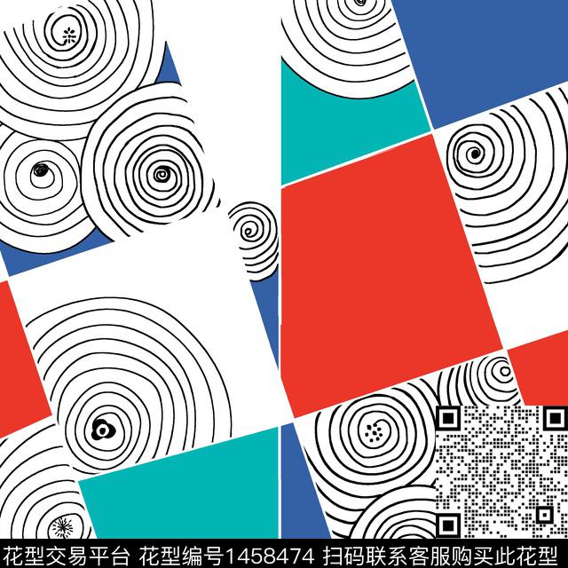 几何简约男装传统印花华亿平台下载（图片编号: 1458474） - 瓦栏（Walan）