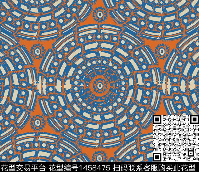 几何肌理女装传统印花华亿平台下载（图片编号: 1458475） - 瓦栏（Walan）