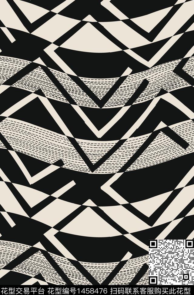 男装满版花几何男装传统印花华亿平台下载（图片编号: 1458476） - 瓦栏（Walan）