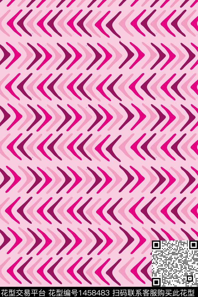 几何年轻女性大牌风数码印花华亿平台下载（图片编号: 1458483） - 瓦栏（Walan）