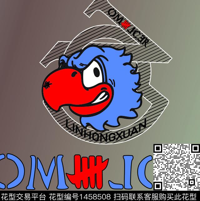 字母定位花男装传统印花华亿平台下载（图片编号: 1458508） - 瓦栏（Walan）