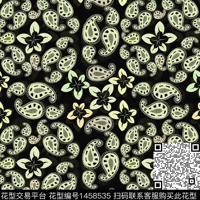 大牌风小碎花佩斯利图案传统印花华亿平台下载（图片编号: 1458535） - 瓦栏（Walan）