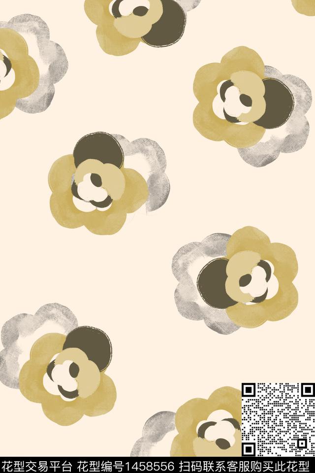 几何花卉抽象卡通数码印花华亿平台下载（图片编号: 1458556） - 瓦栏（Walan）