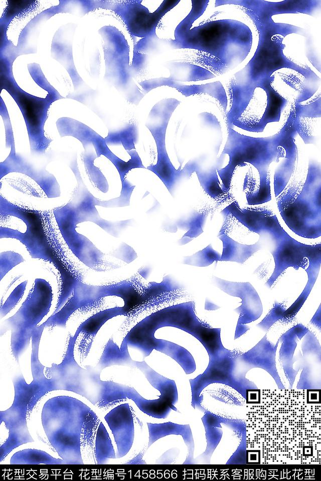 肌理扎染华亿平台抽象数码印花华亿平台下载（图片编号: 1458566） - 瓦栏（Walan）