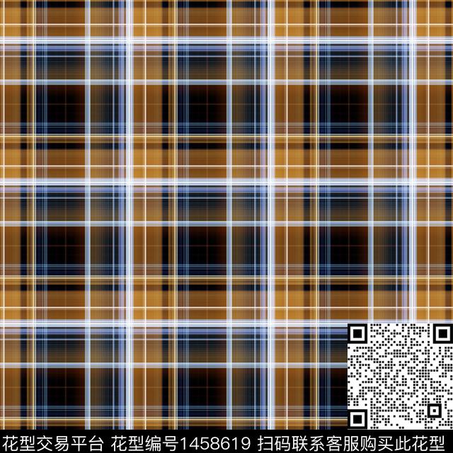 大衣格子边框数码印花华亿平台下载（图片编号: 1458619） - 瓦栏（Walan）