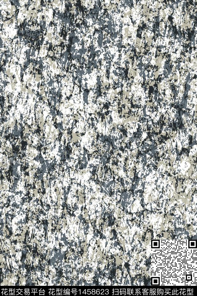 肌理男装抽象传统印花华亿平台下载（图片编号: 1458623） - 瓦栏（Walan）