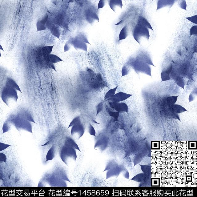 大牌风牡丹绿植树叶数码印花华亿平台下载（图片编号: 1458659） - 瓦栏（Walan）