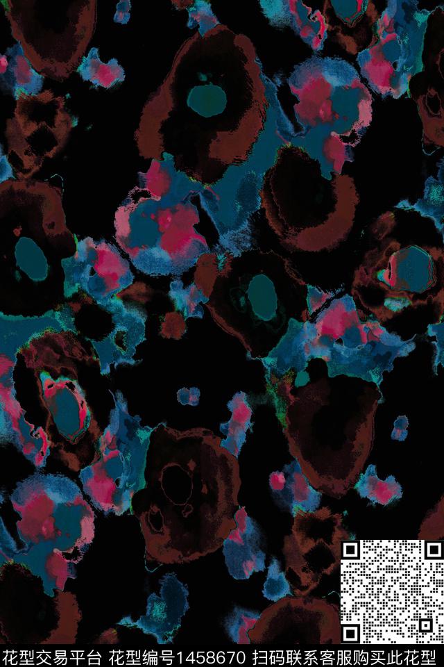 大理石大牌风抽象数码印花华亿平台下载（图片编号: 1458670） - 瓦栏（Walan）