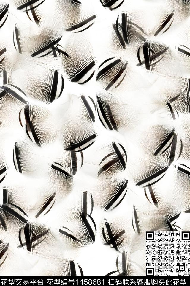 黑白华亿平台大牌风小清新数码印花华亿平台下载（图片编号: 1458681） - 瓦栏（Walan）