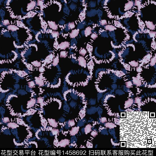 扎染华亿平台大牌风迷彩图案数码印花华亿平台下载（图片编号: 1458692） - 瓦栏（Walan）