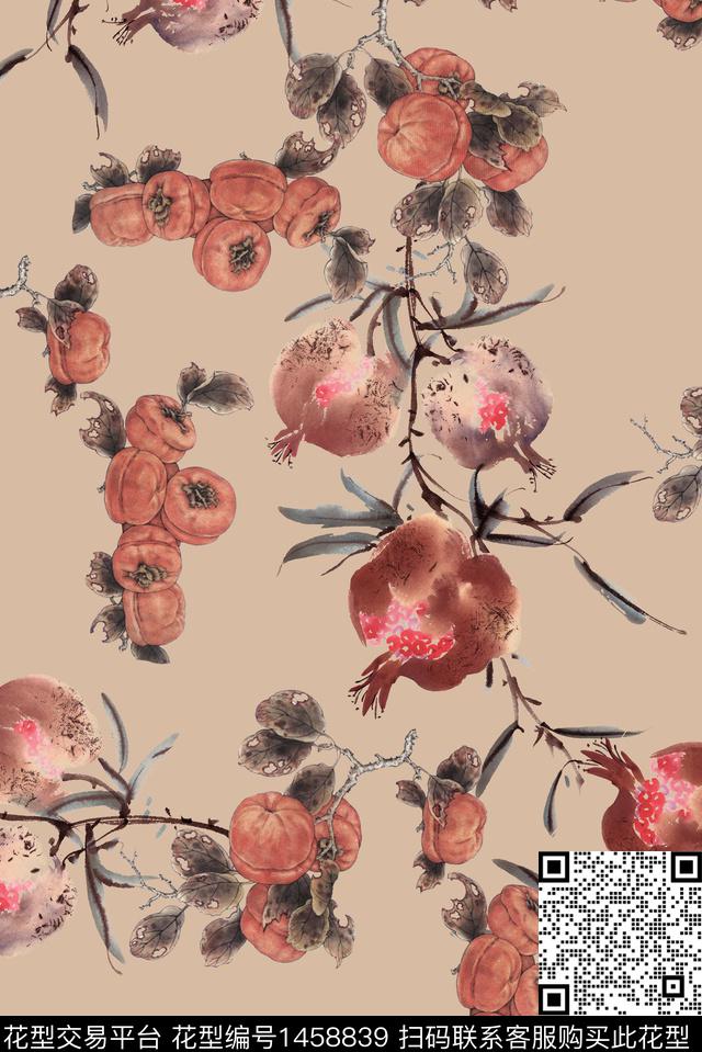 国画水墨风中国风数码印花华亿平台下载（图片编号: 1458839） - 瓦栏（Walan）