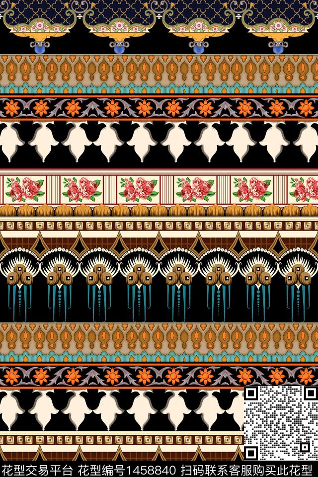 民族风大牌风中老年数码印花华亿平台下载（图片编号: 1458840） - 瓦栏（Walan）