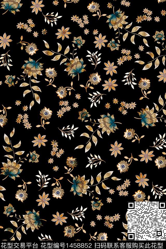 佩斯利大牌风小清新数码印花华亿平台下载（图片编号: 1458852） - 瓦栏（Walan）